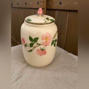 Franciscan Desert Rose Cookie Jar USA Backstamp Excellent Condition. No cracks